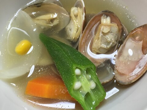 アサリと春野菜のスープ